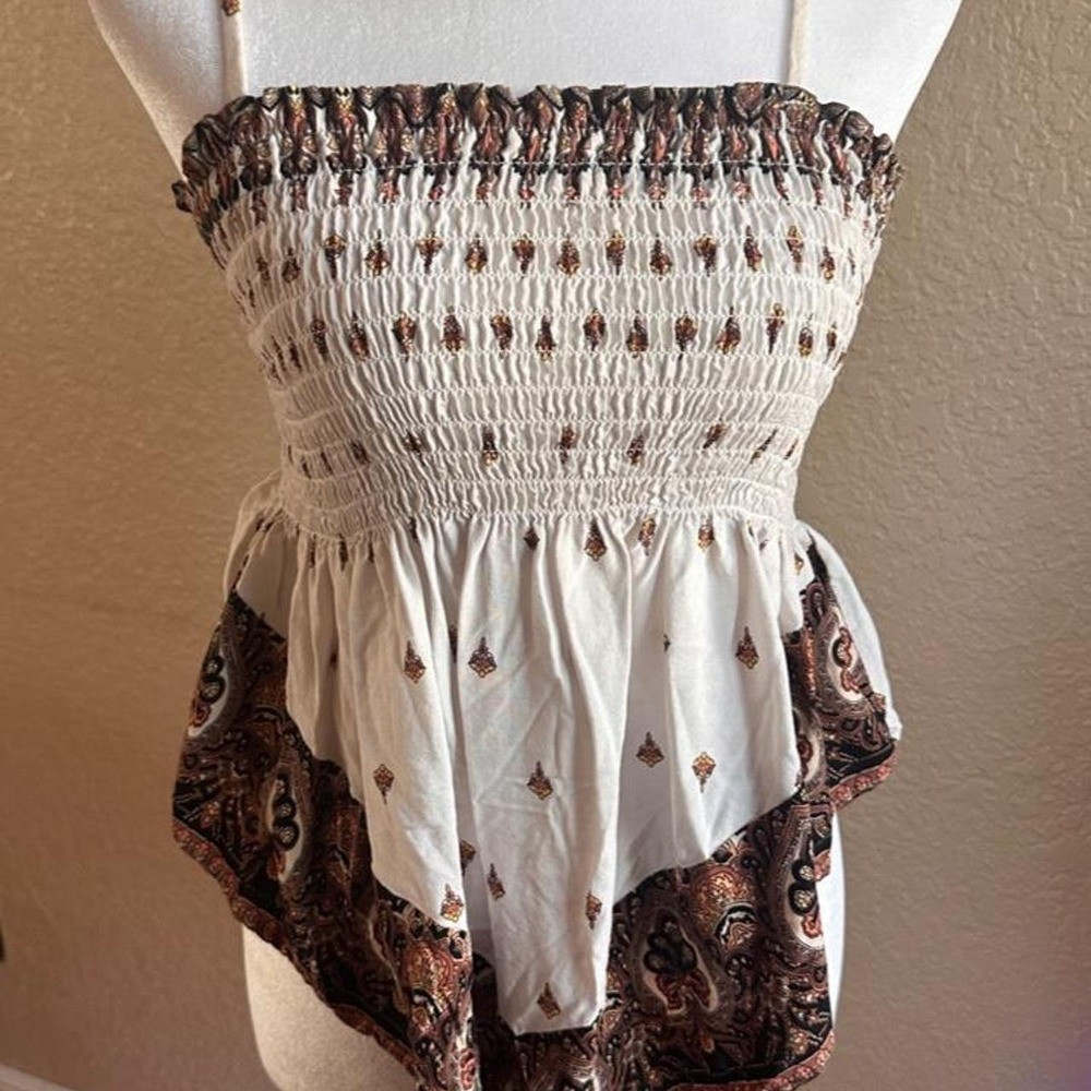 Rose & Grey boho paisley tank top in size Large